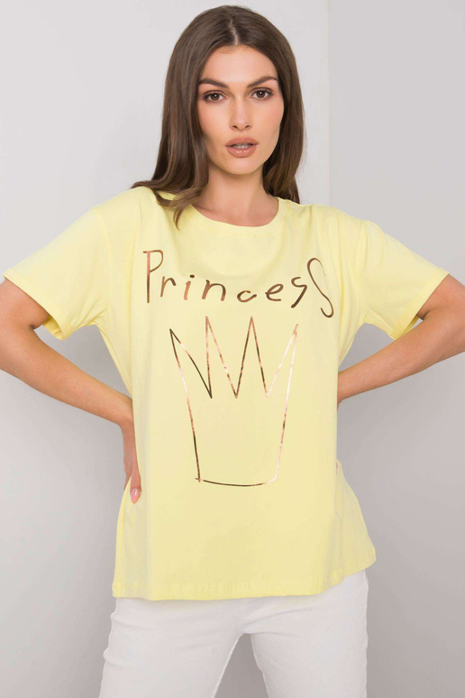 Geltoni marškinėliai su Aosta raštu