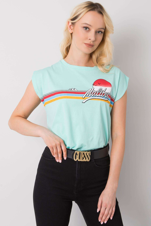 Malibu Print Mint marškinėliai Malibu Print Mint marškinėliai