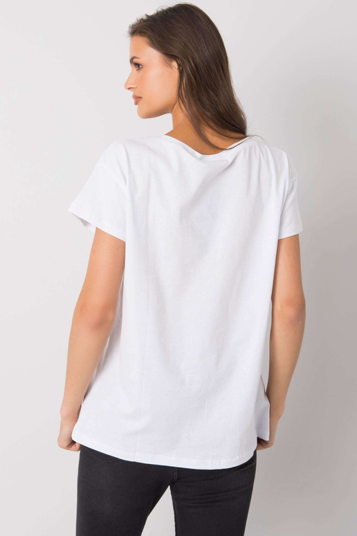 Balti marškinėliai su silva raštu