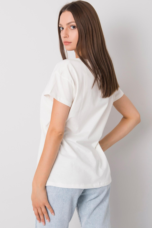 Ecru marškinėliai su raštu Silva