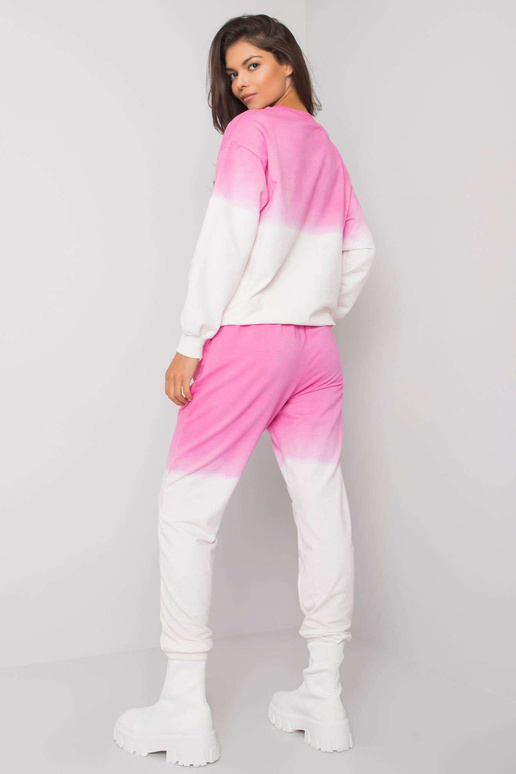 Rožinis komplektas su Velinda kelnėmis