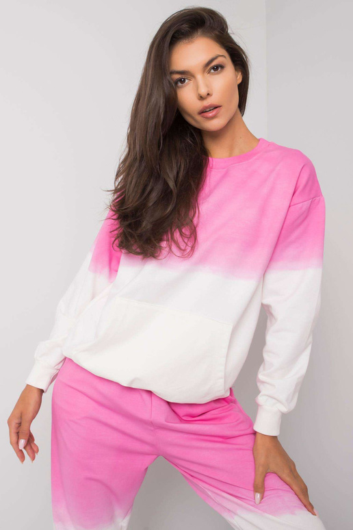 Rožinis komplektas su Velinda kelnėmis