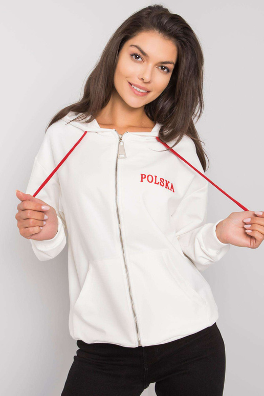 Ecru megztinis su užtrauktuku Ilaria Ecru megztinis su užtrauktuku Ilaria