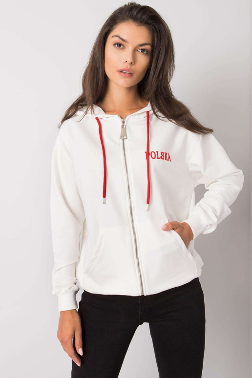 Ecru megztinis su užtrauktuku Ilaria Ecru megztinis su užtrauktuku Ilaria