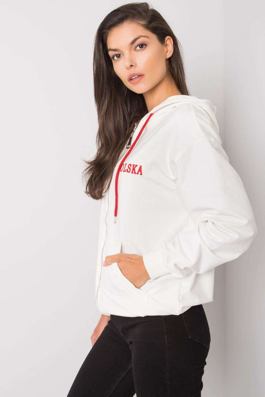 Ecru megztinis su užtrauktuku Ilaria Ecru megztinis su užtrauktuku Ilaria