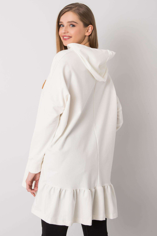 Ecru tunika oversize su gobtuvu Vanessa Ecru tunika oversize su gobtuvu Vanessa