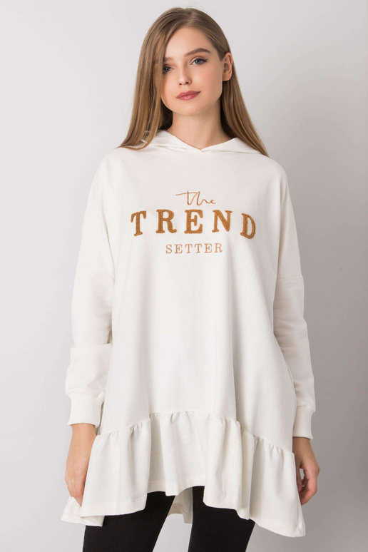 Ecru tunika oversize su gobtuvu Vanessa Ecru tunika oversize su gobtuvu Vanessa