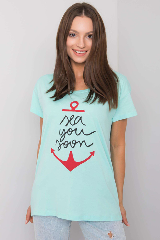 Mėtų marškinėliai su Silva raštu Mėtų marškinėliai su Silva raštu