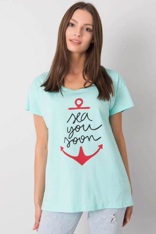 Mėtų marškinėliai su Silva raštu Mėtų marškinėliai su Silva raštu