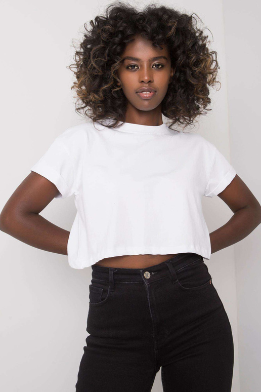 Balti trumpi marškinėliai Braelyn