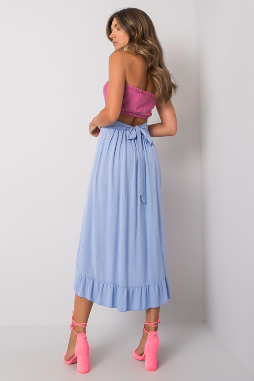 Šviesiai mėlynas sijonas su įrišimu...