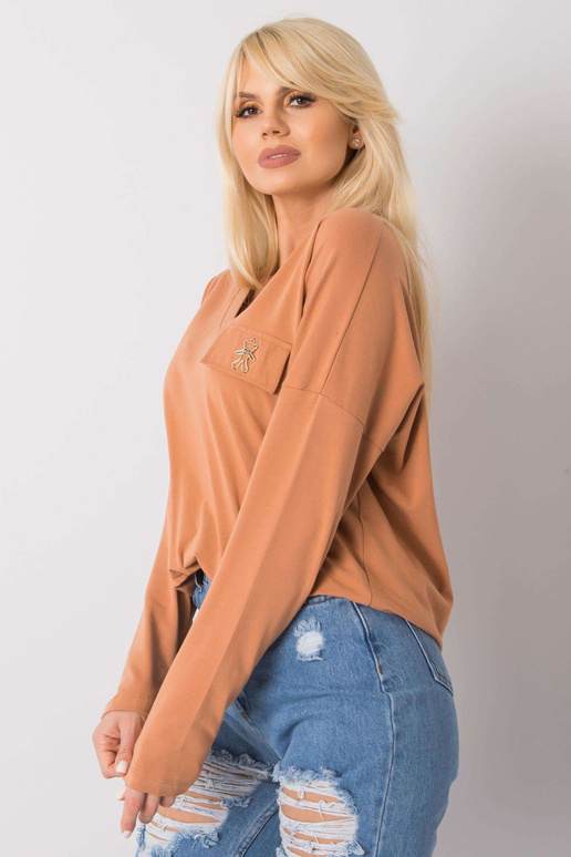 Šviesiai ruda palaidinė V formos...