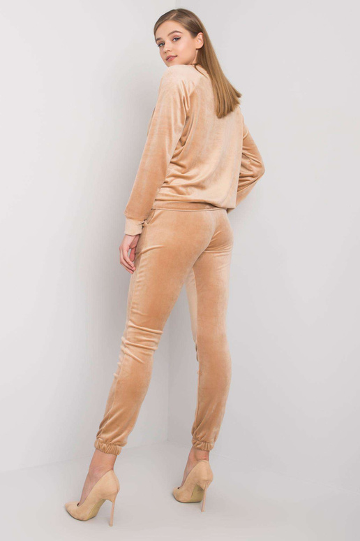 Smėlio spalvos veliūrinis dviejų...