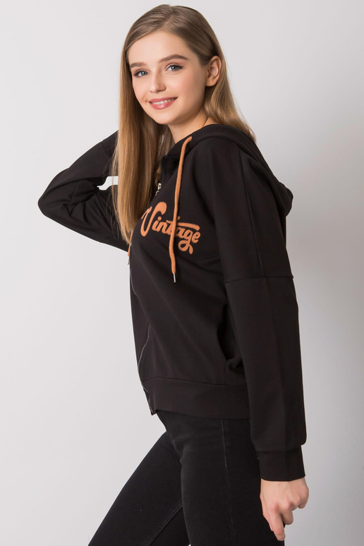 Diane juodas gobtuvas su užtrauktuku Diane juodas gobtuvas su užtrauktuku