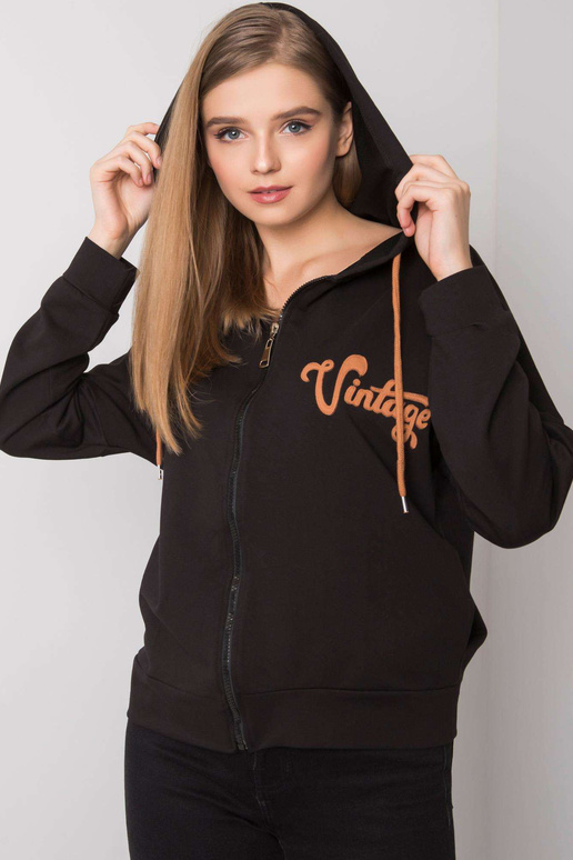 Diane juodas gobtuvas su užtrauktuku Diane juodas gobtuvas su užtrauktuku