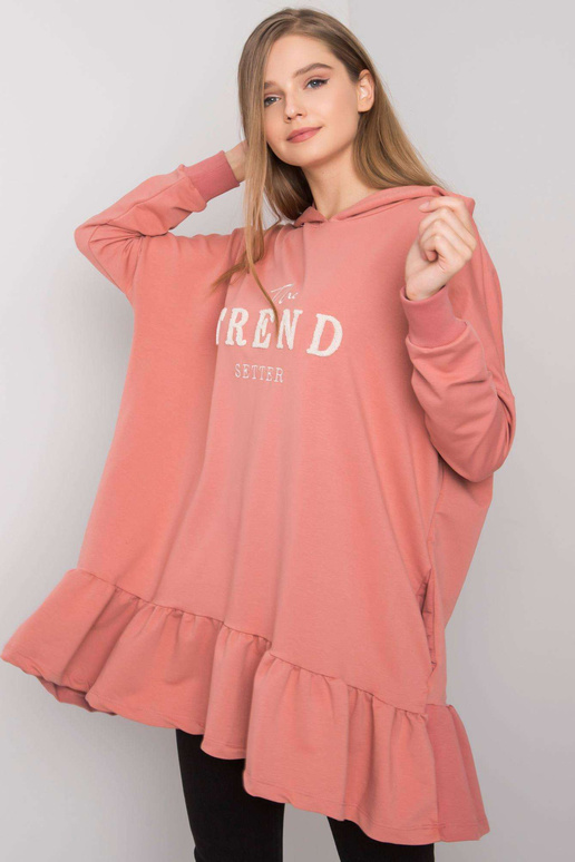 Purvina rožinė oversize tunika su...