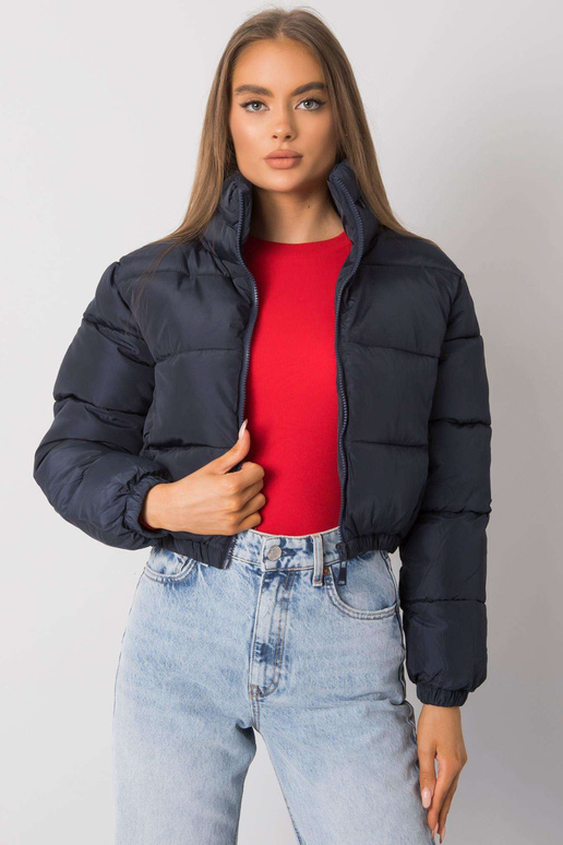 Tamsiai mėlyna dygsniuota striukė... Tamsiai mėlyna dygsniuota striukė...