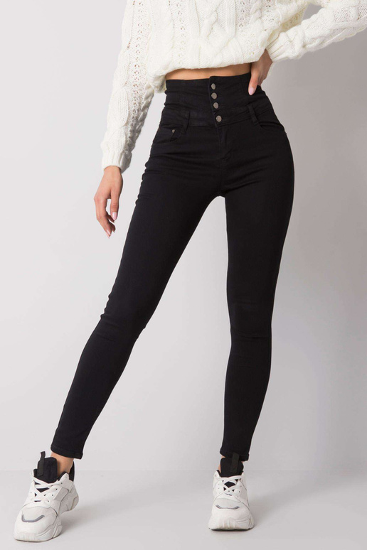 Juodi džinsai su aukštu juosmeniu...