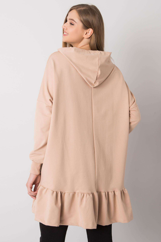 Smėlio spalvos oversize tunika su... Smėlio spalvos oversize tunika su...