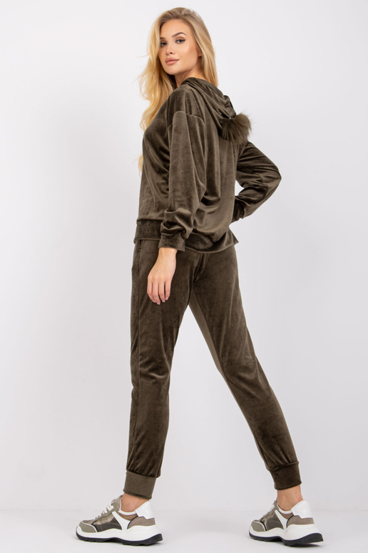 Khaki dviejų dalių veliūrinis...