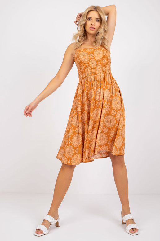 Tamsiai oranžinio rašto suknelė... Tamsiai oranžinio rašto suknelė...