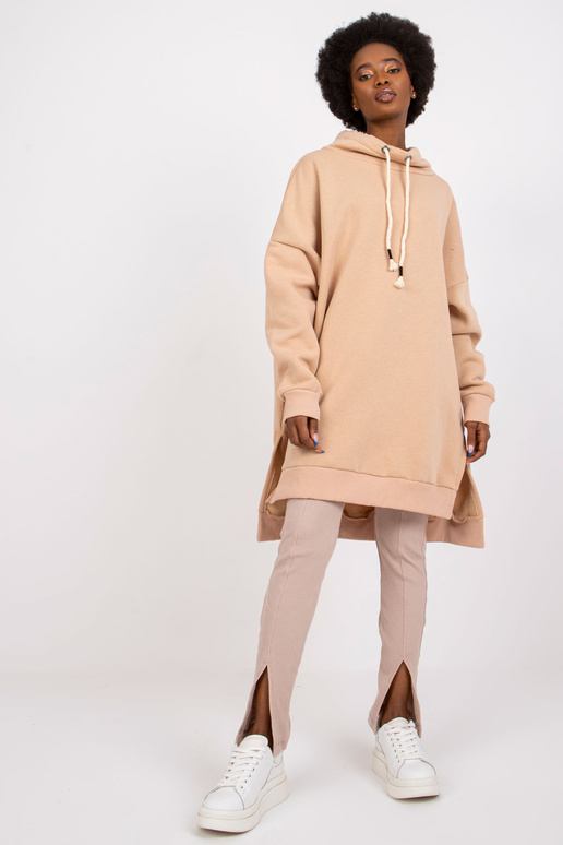 Smėlio spalvos megztinių tunika Martil Smėlio spalvos megztinių tunika Martil