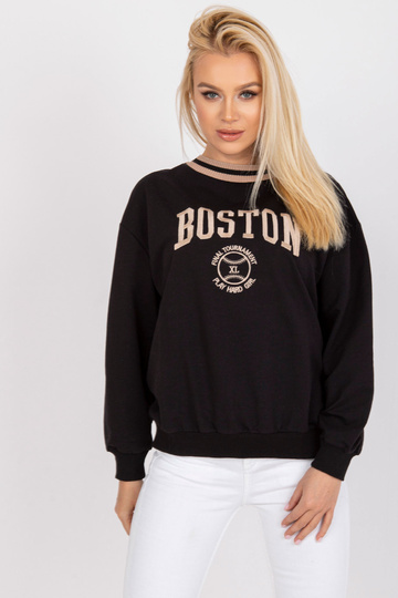 Juodas laisvas megztinis Louna