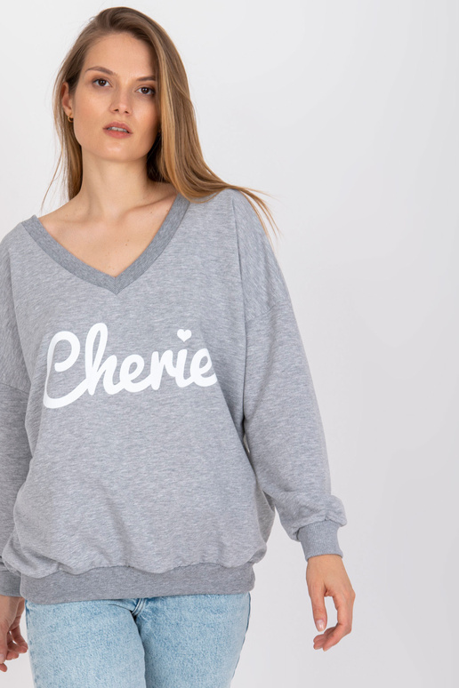 Pilka ir balta oversize džemperis su... Pilka ir balta oversize džemperis su...