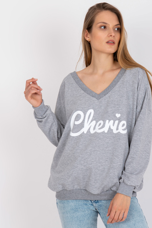 Pilka ir balta oversize džemperis su... Pilka ir balta oversize džemperis su...