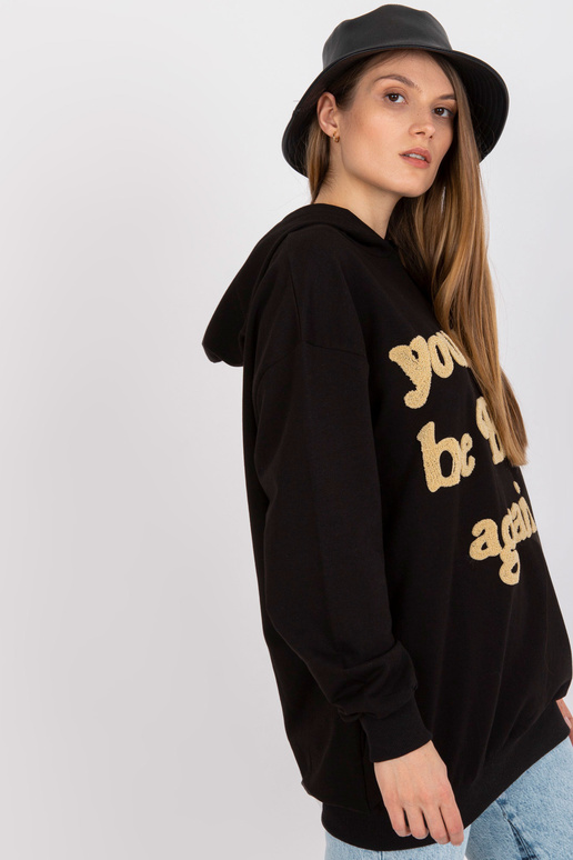 Juodas laisvas megztinis su gobtuvu... Juodas laisvas megztinis su gobtuvu...