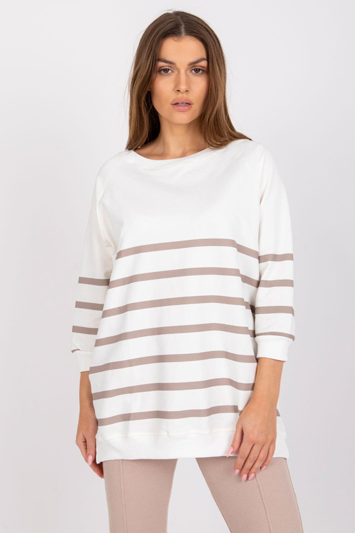 Ecru-tamsiai smėlio spalvos dryžuota...