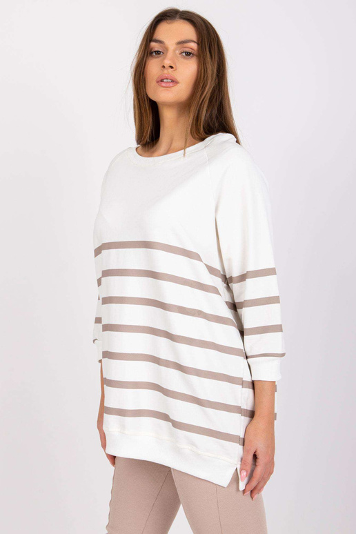 Ecru-tamsiai smėlio spalvos dryžuota...