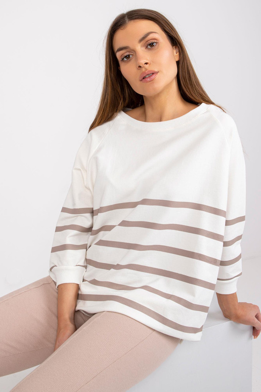 Ecru-tamsiai smėlio spalvos dryžuota...