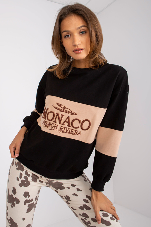 Juodas Bethany Cotton megztinis Juodas Bethany Cotton megztinis