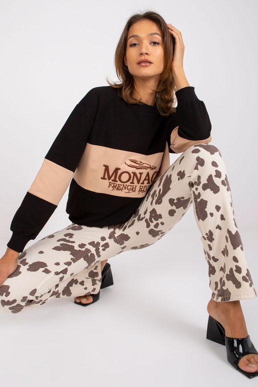 Juodas Bethany Cotton megztinis Juodas Bethany Cotton megztinis