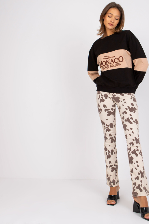 Juodas Bethany Cotton megztinis Juodas Bethany Cotton megztinis