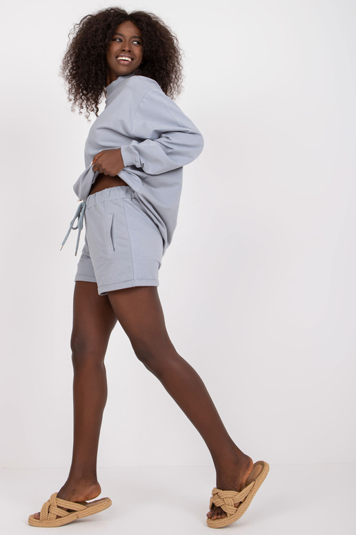 Pilkos sportinės kelnės su įrišimu