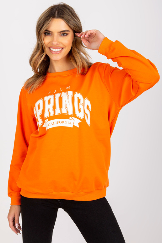 Oranžinės-baltos spalvos megztinis su... Oranžinės-baltos spalvos megztinis su...