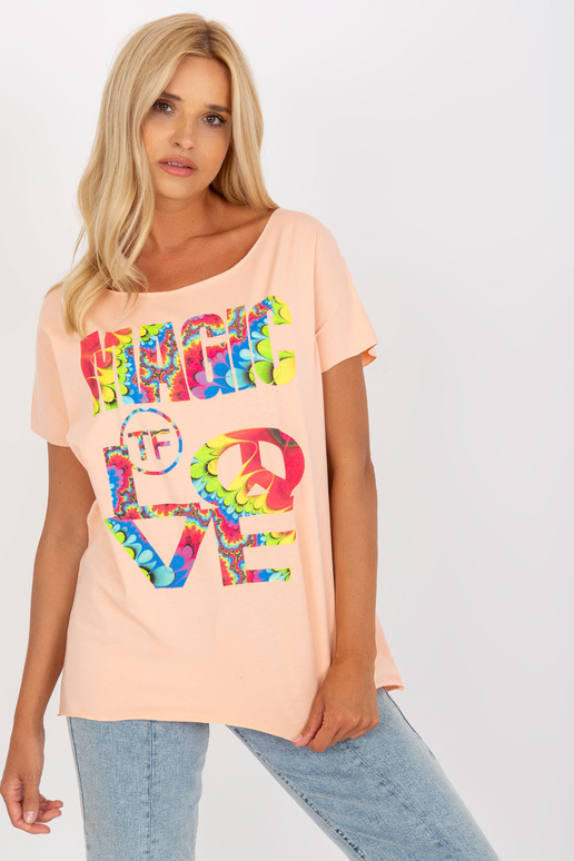 Persiku marginta medvilninė palaidinė