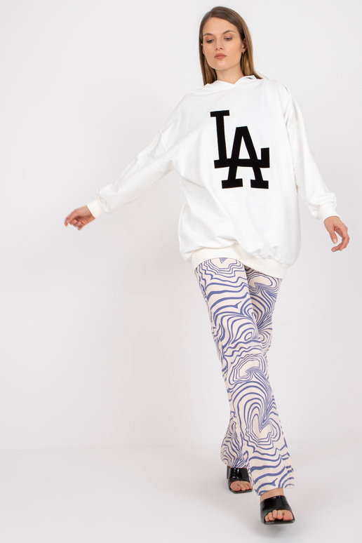 Baltas megztinis su gobtuvu ir...