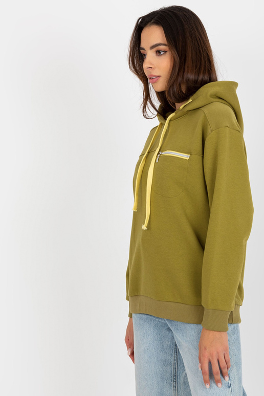 „Olivfarbenes“ megztinis su gobtuvu...