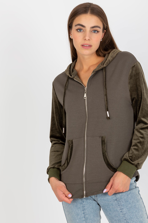 Chaki spalvos medvilninis megztinis...