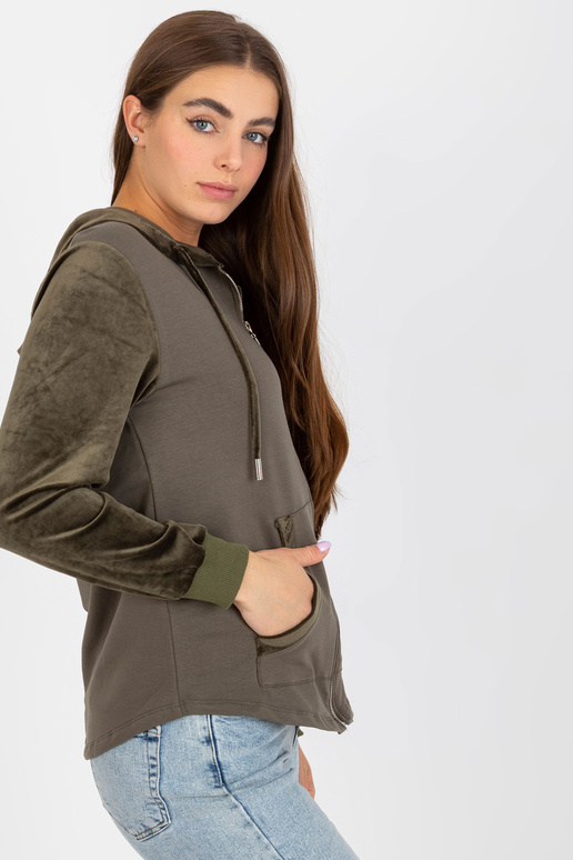 Chaki spalvos medvilninis megztinis...