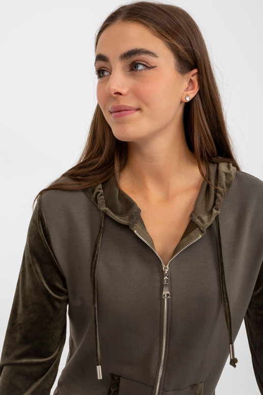 Chaki spalvos medvilninis megztinis...