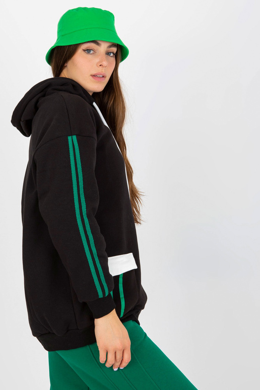 Juodi megztiniai su gobtuvu ir...