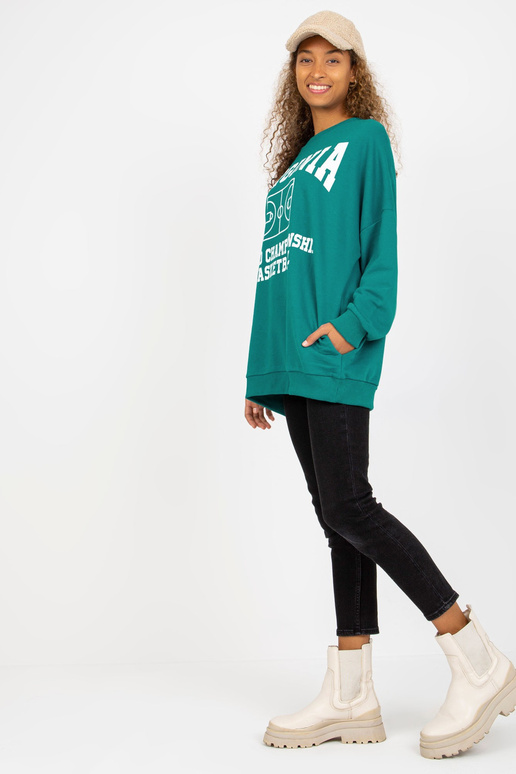 Laisvas jūrinis megztinis su raštu ir...