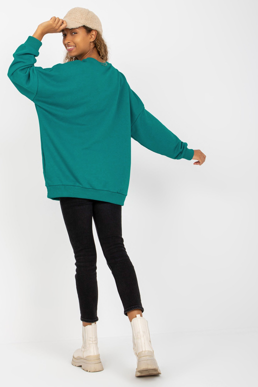 Laisvas jūrinis megztinis su raštu ir...