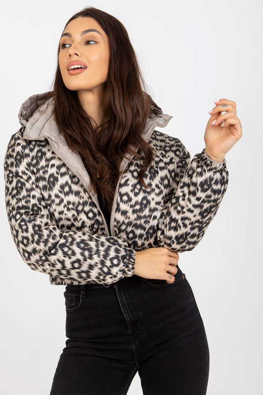 Beigefarbene doppelseitig gesteppte...