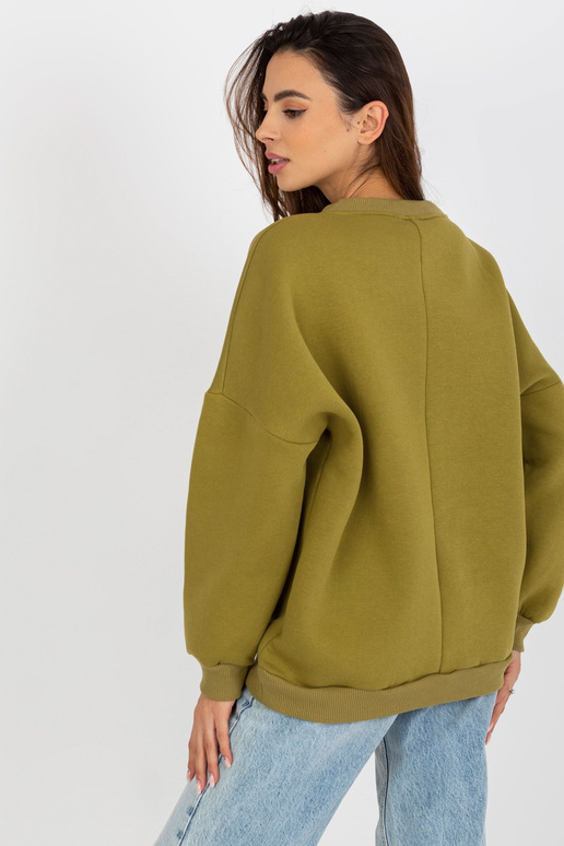 Olivgrünes Kapuzen megztinis su lopais