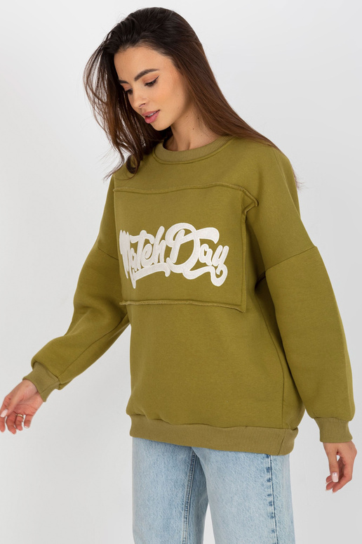 Olivgrünes Kapuzen megztinis su lopais